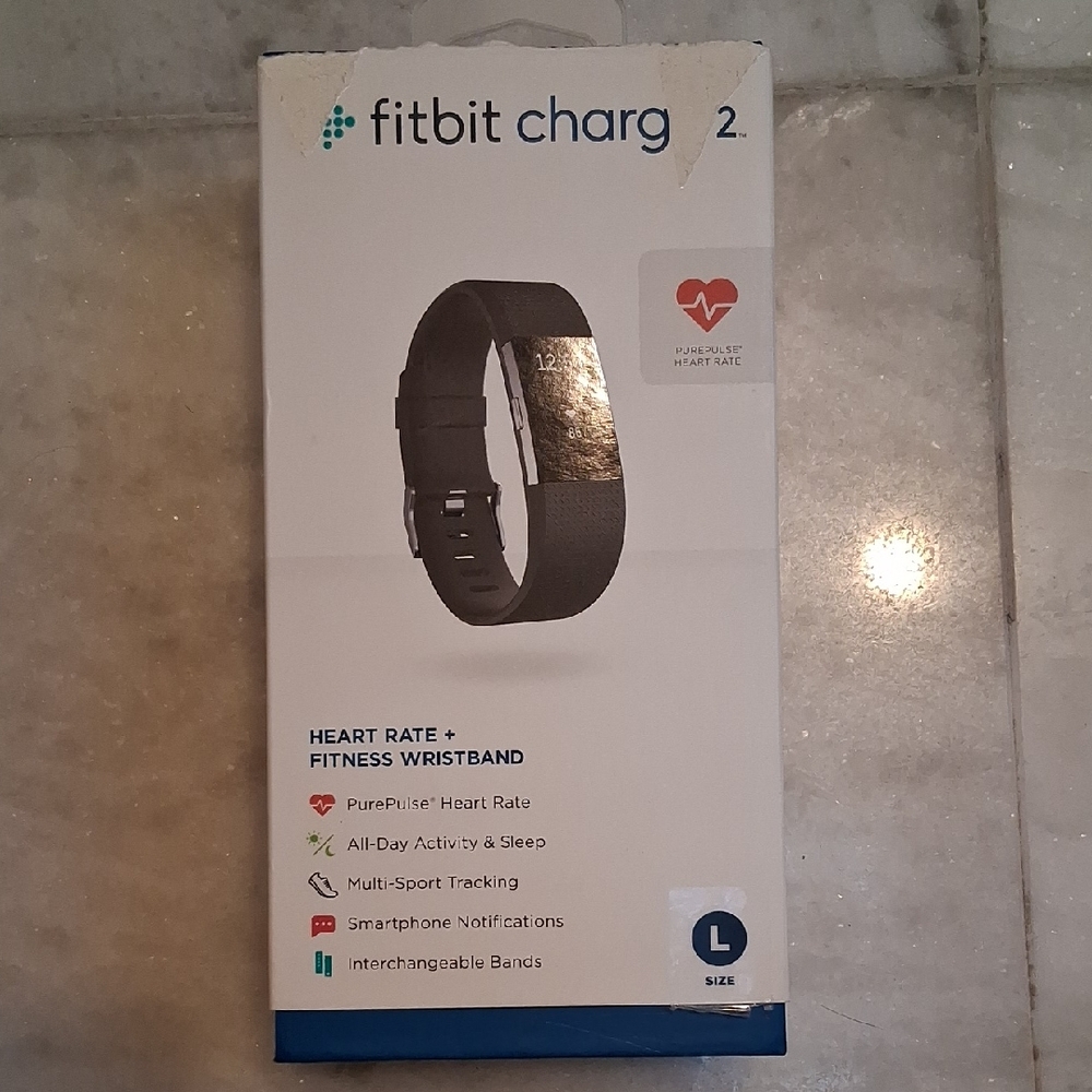 Fitbit Charge 2 Black Fitness Wristband Large